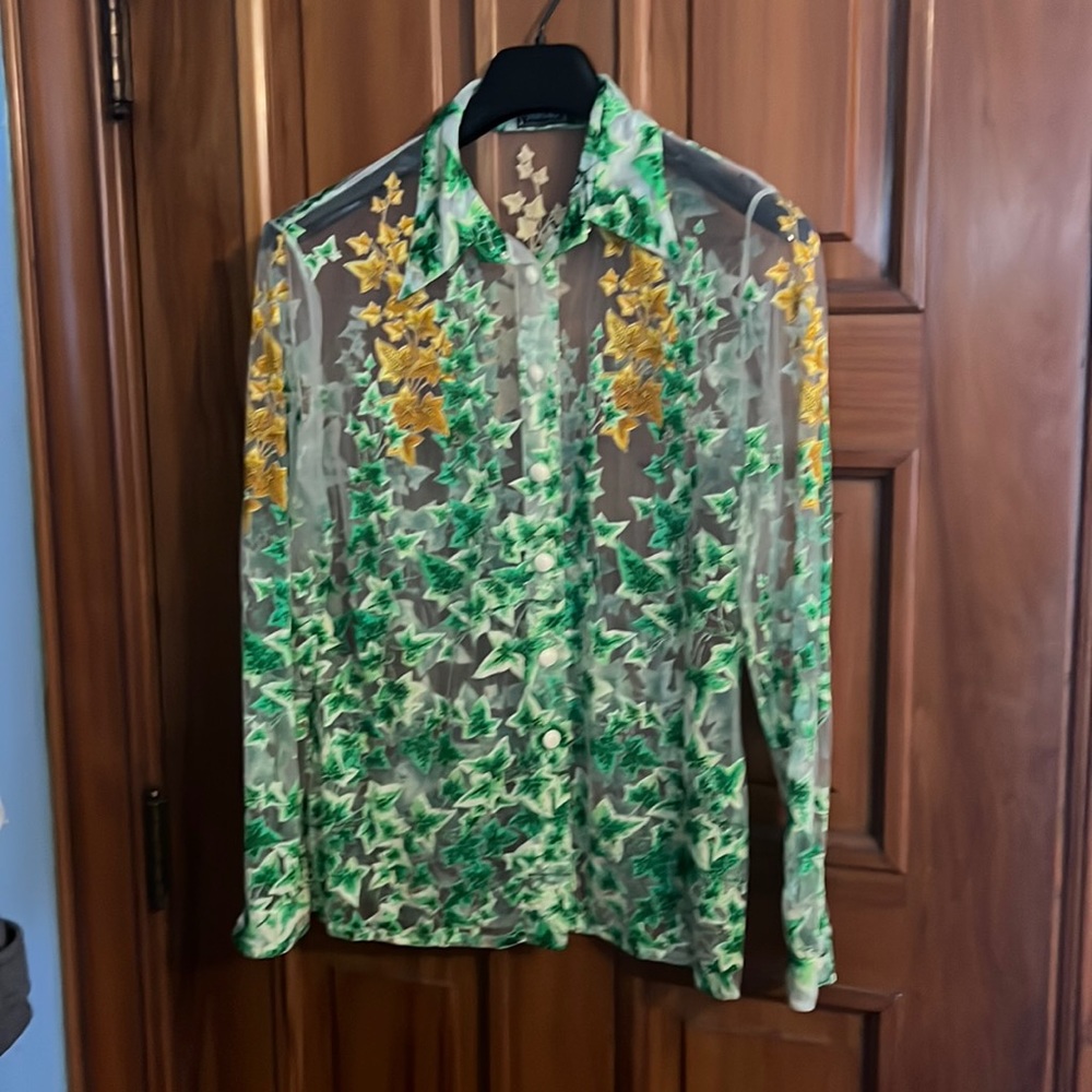 Vintage Gianni Versace 90s Sheer Blouse